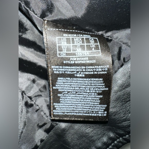 GUESS Black Faux Leather Jacket Biker Moto - Size XS Women - Picture 8 of 8